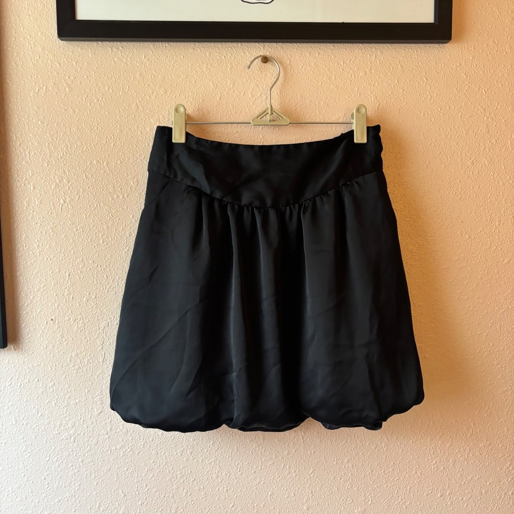 Adorable Satin Bubble Mini Skirt